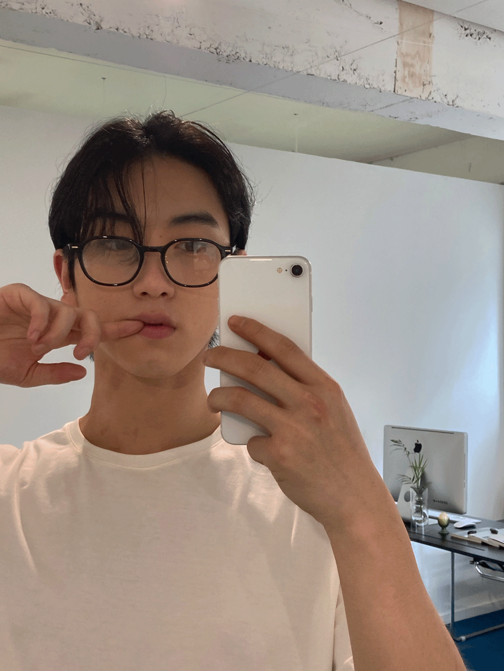 [주문 폭주][모델 소장] simple daily glasses (4color)