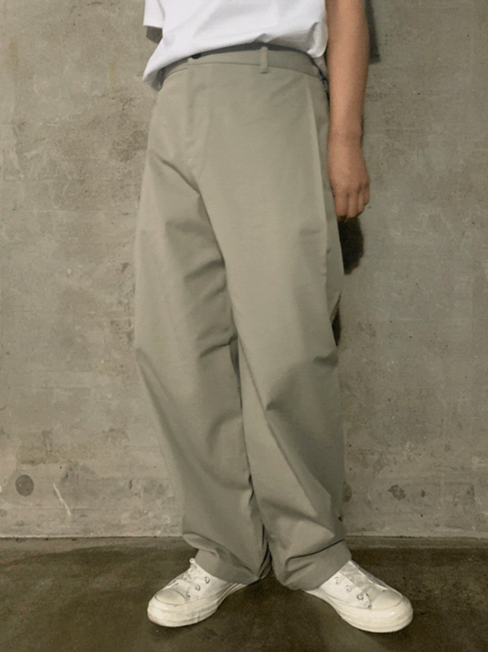 Wide chino pants (3color)