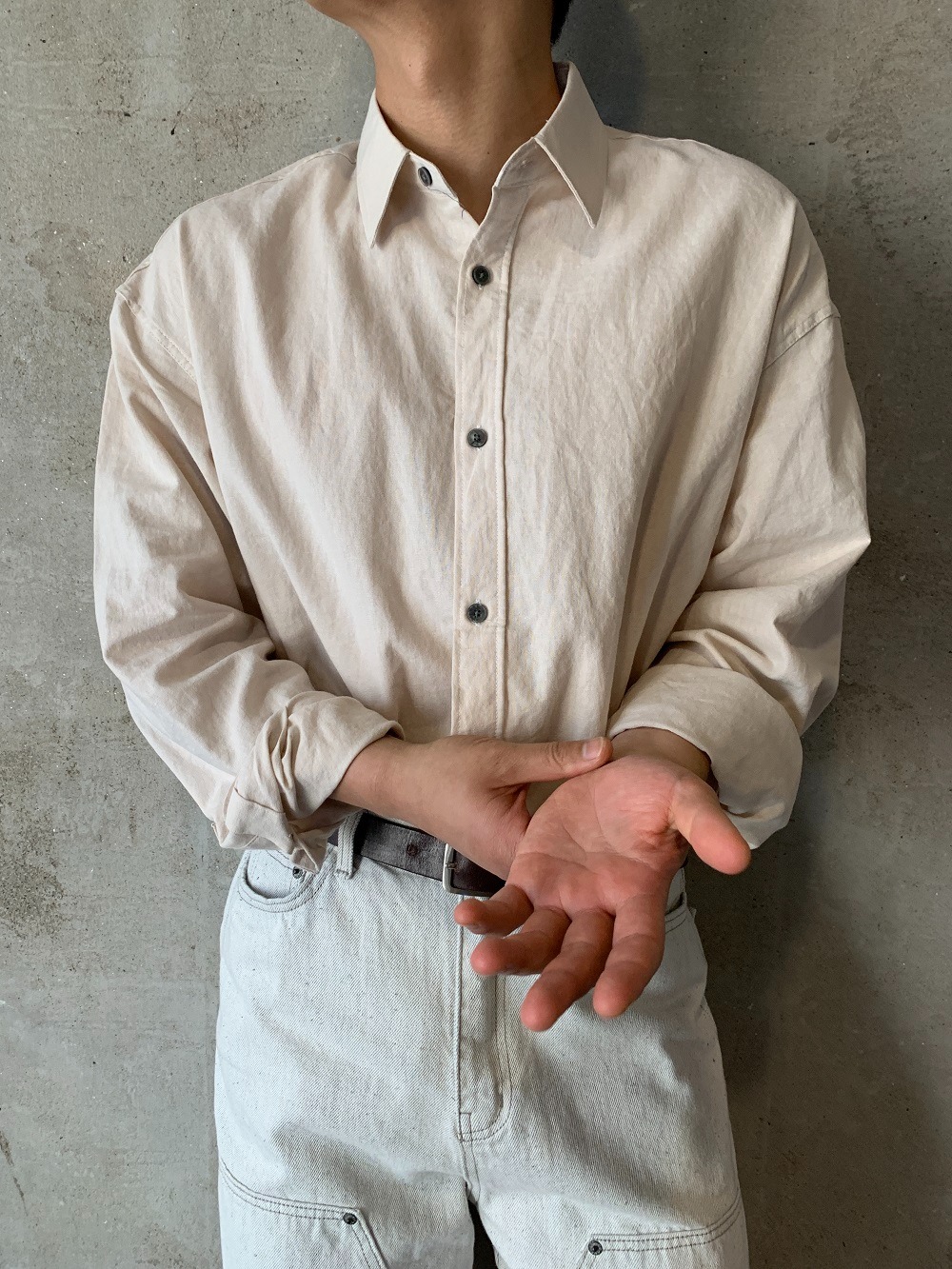 Basic linen cotton shirt (12color)