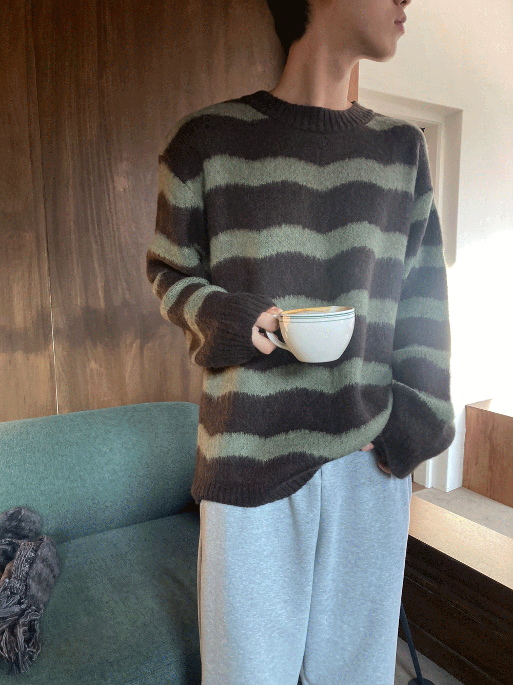 Wavy mohair wool knit (2color)