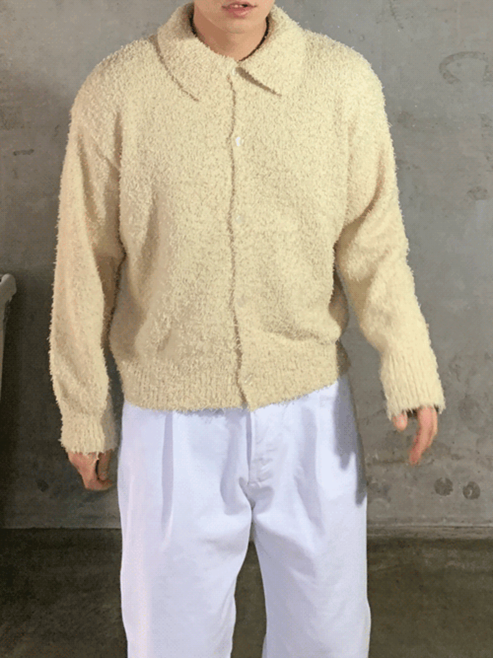 Maf boucle crop cardigan (4color)