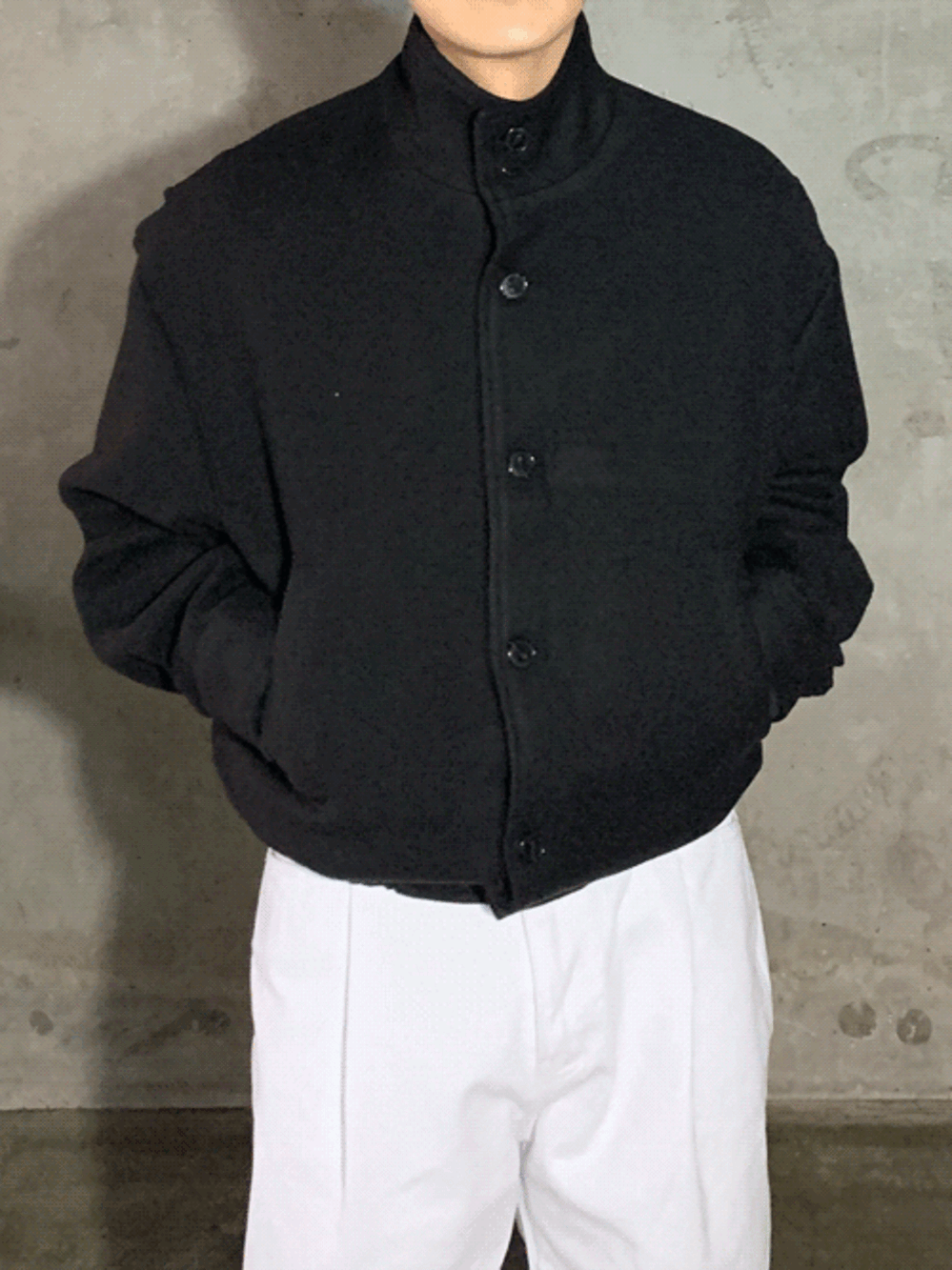 [Wool] high neck jacket (2color)