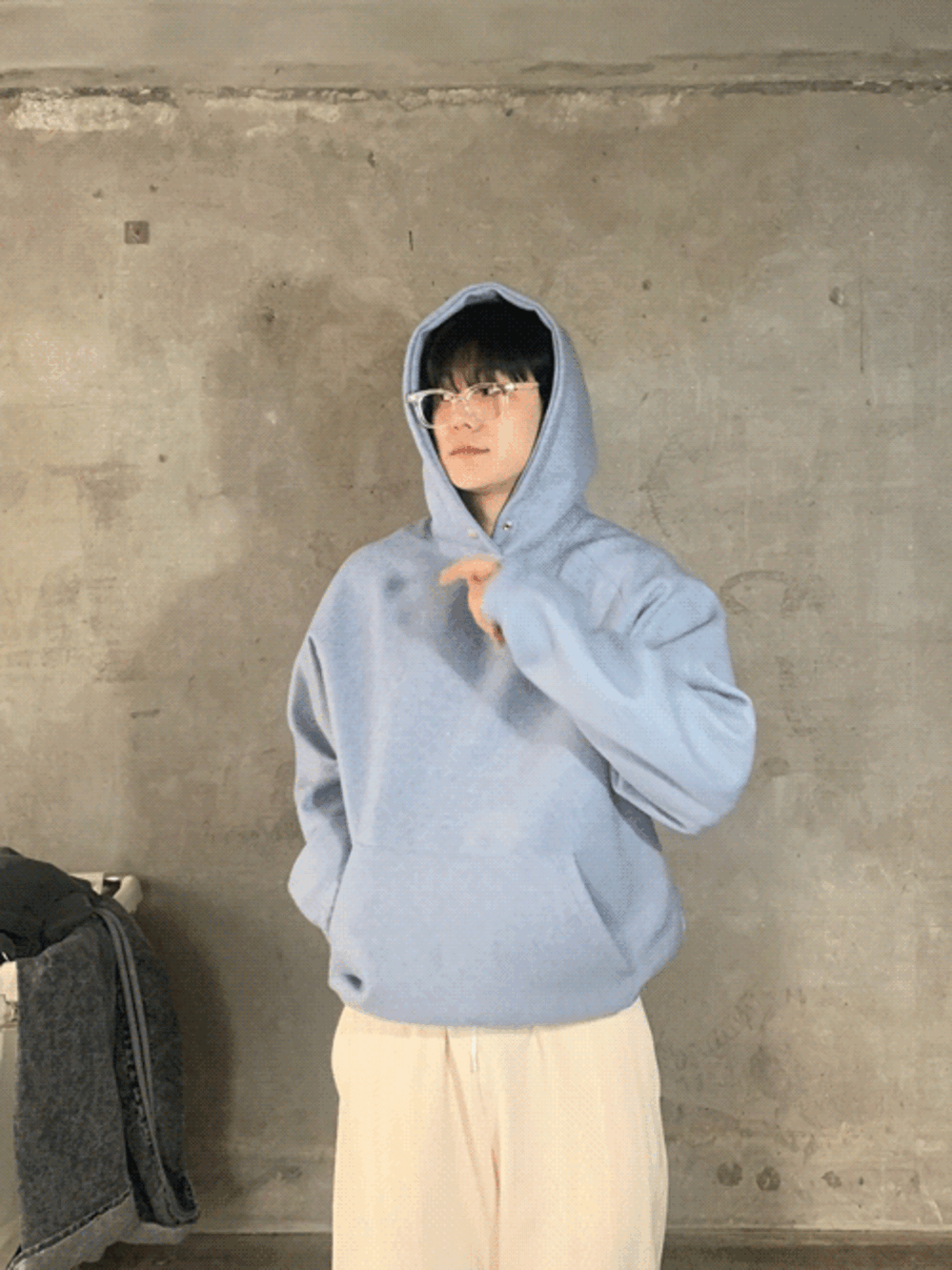 [Wool] Snap hoodie (3color)