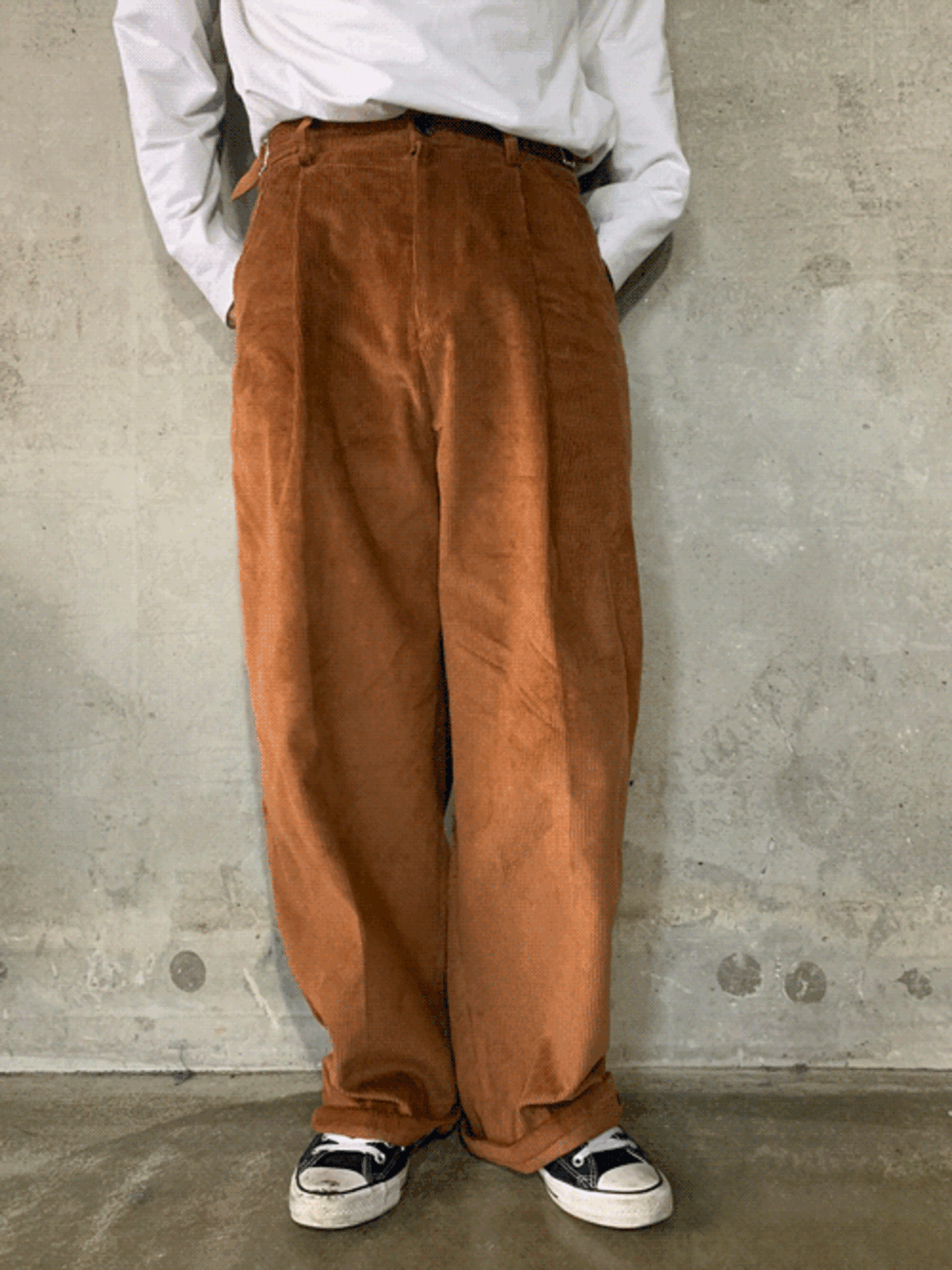 Side buckle corduroy pants (3color)