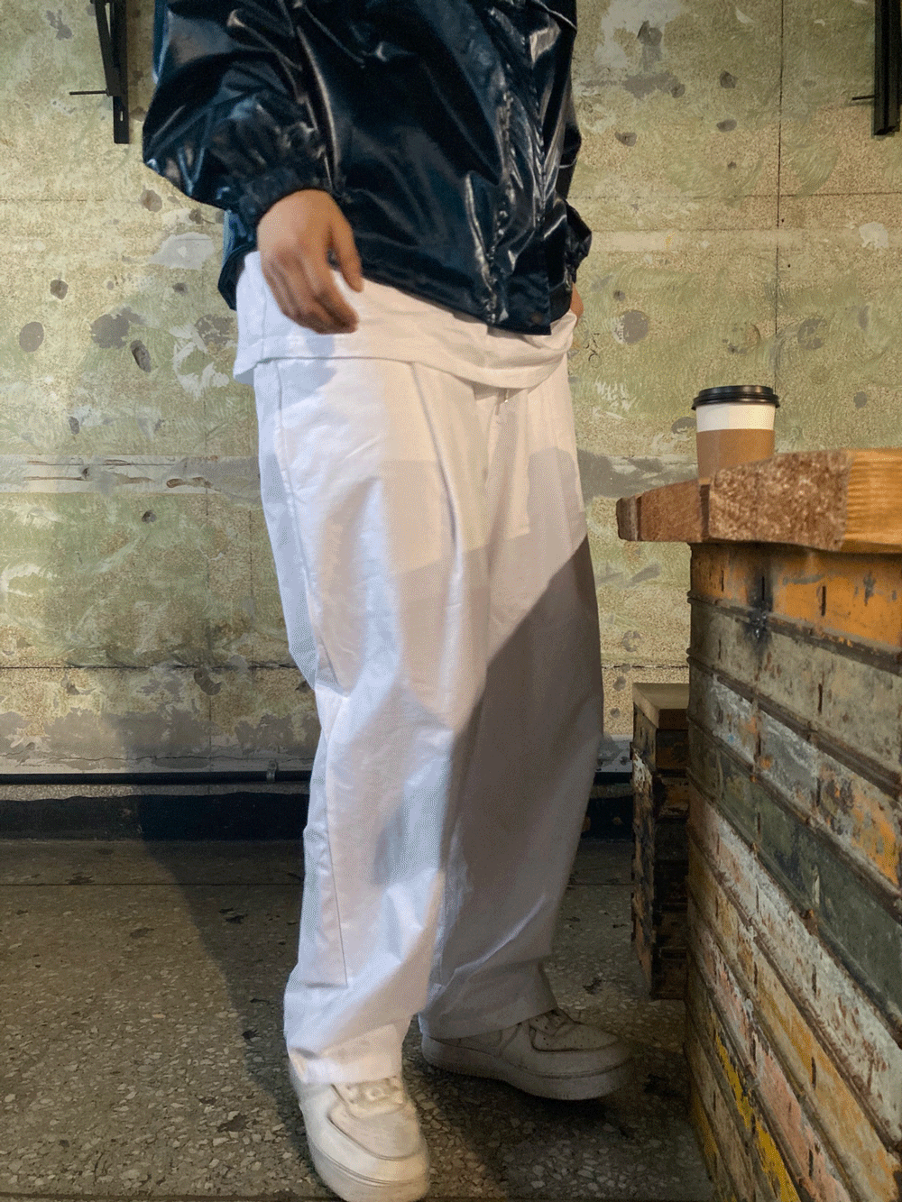 nylon pintuck pants (3color)