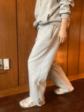 Soft wide banding pants (2color)