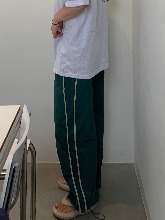 Two-line nylon banding pants (5color)